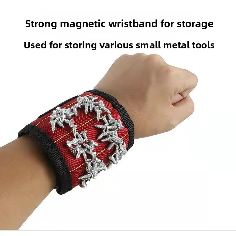Powerful Magnetic Wrist Strap for Screws and Nails Woodworking Tool