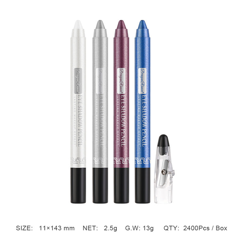 Pearlescent Creamy Eyeshadow Pencil with Built-in Sharpener Long-lasting Shimmer Eye Makeup