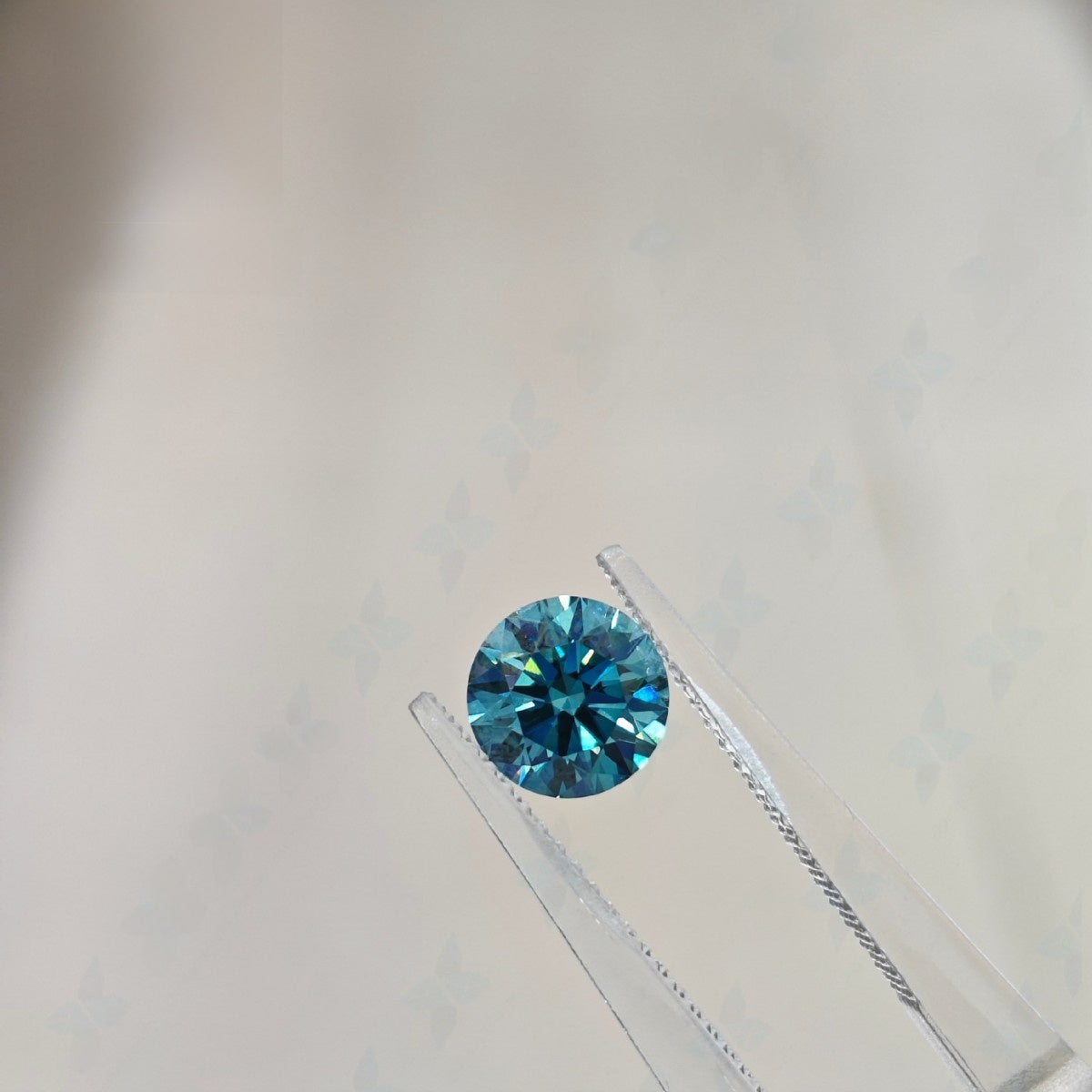 Round Blue Lab Grown Loose Diamond