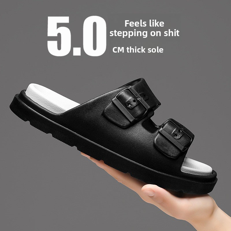 Men's Fashion Double-Layer Thick Sole EVA Slide Sandals teemdrop