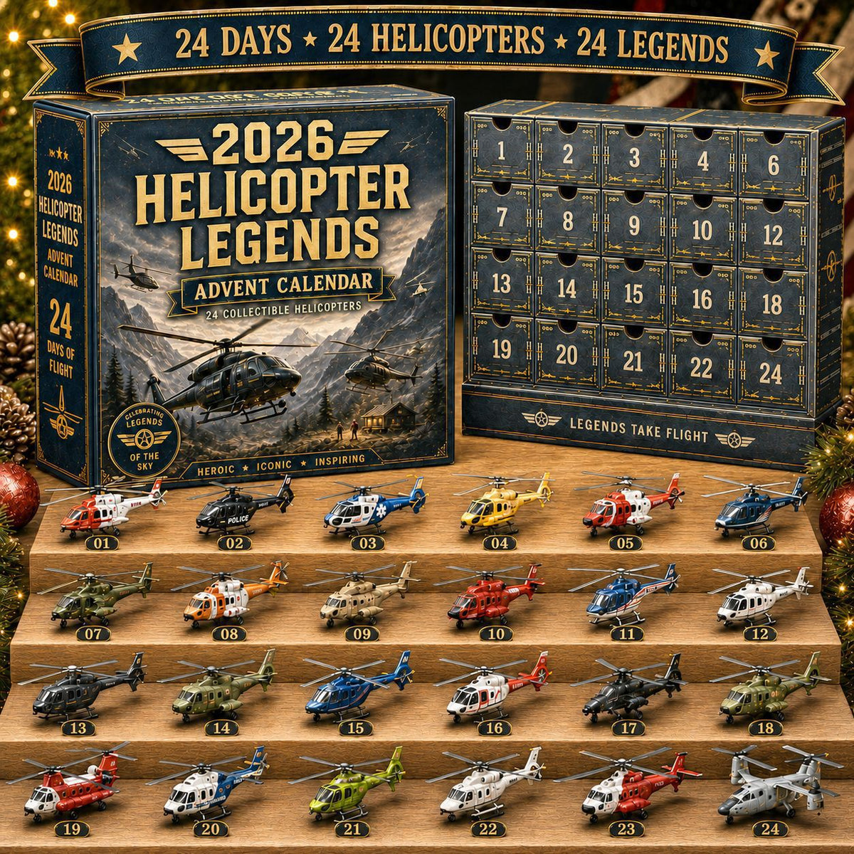 Aircraft Series Blind Box Advent Calendar Christmas Toy