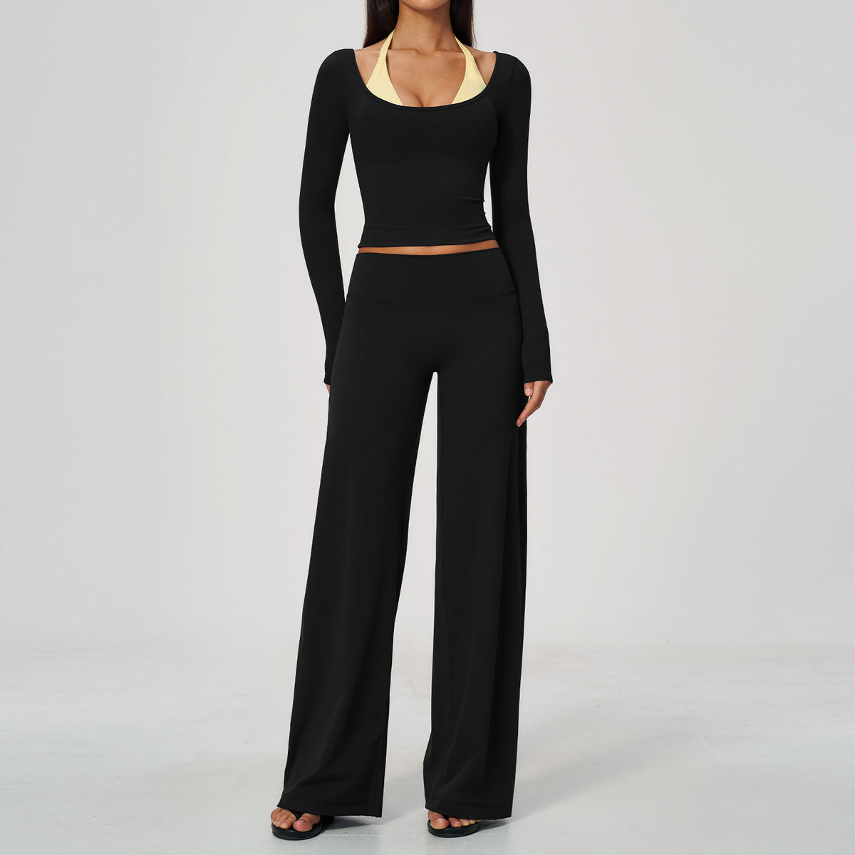 Women Colorblock Two Piece Sports Set