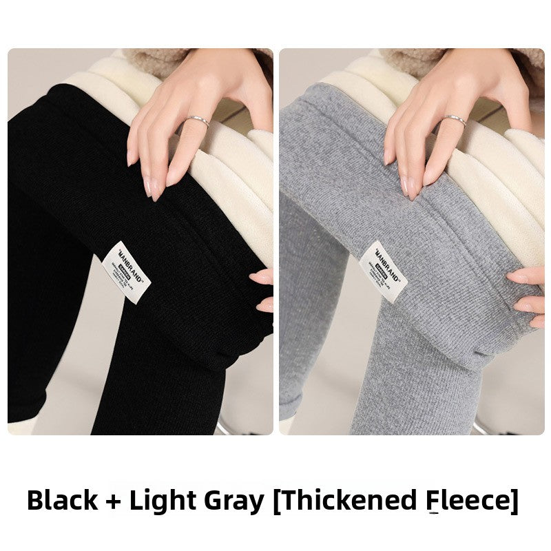 Maternity Leggings Fleece Lined Thickened Warm Cotton Pants