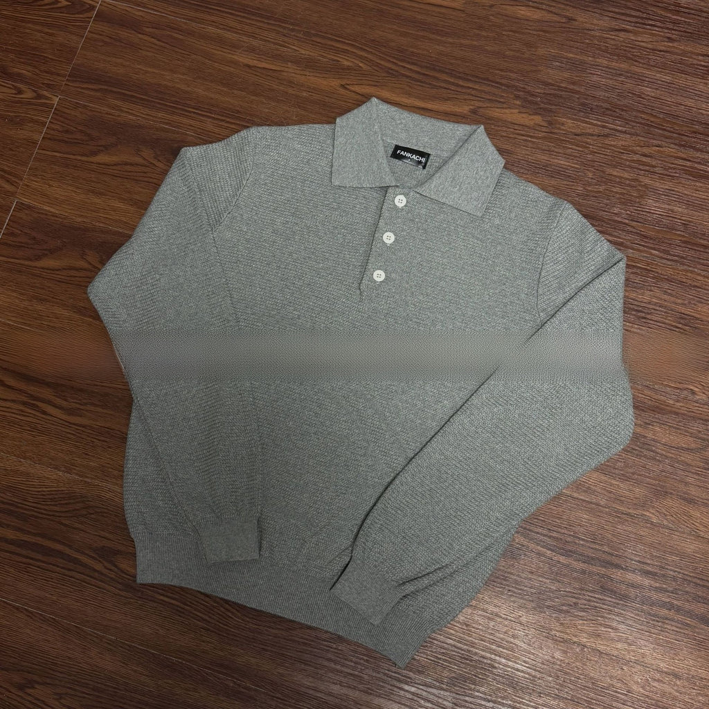 Men's lapel sweater teemdrop