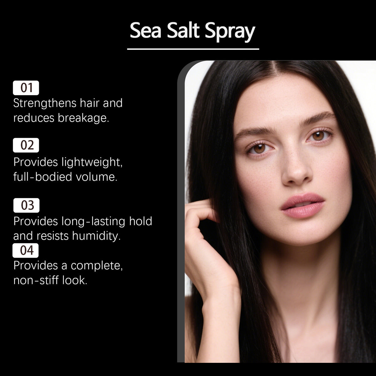 Hoegoa Sea Salt Hair Styling Spray High Skull Top Curly Hair Texture Fluffy Volume Spray 100ml teemdrop