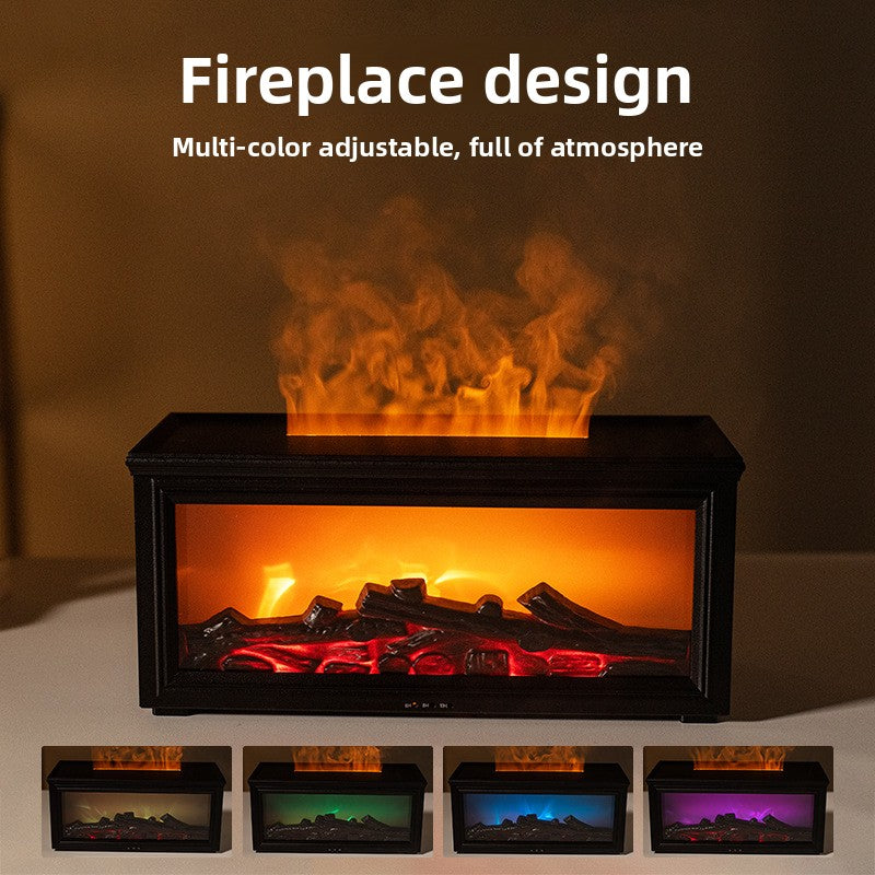 7-Color Fireplace Ultrasonic Aroma Diffuser