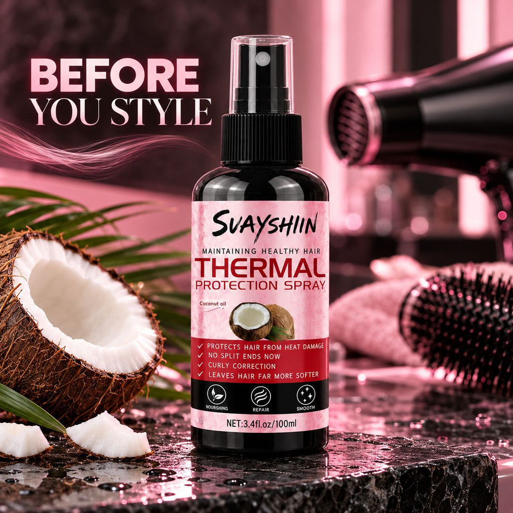 Coconut oil heat protection spray teemdrop