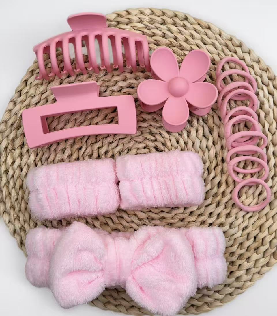 16-Piece Women's Hair Accessories Set with Bow Design and Versatile Clips Ties for Daily Styling teemdrop
