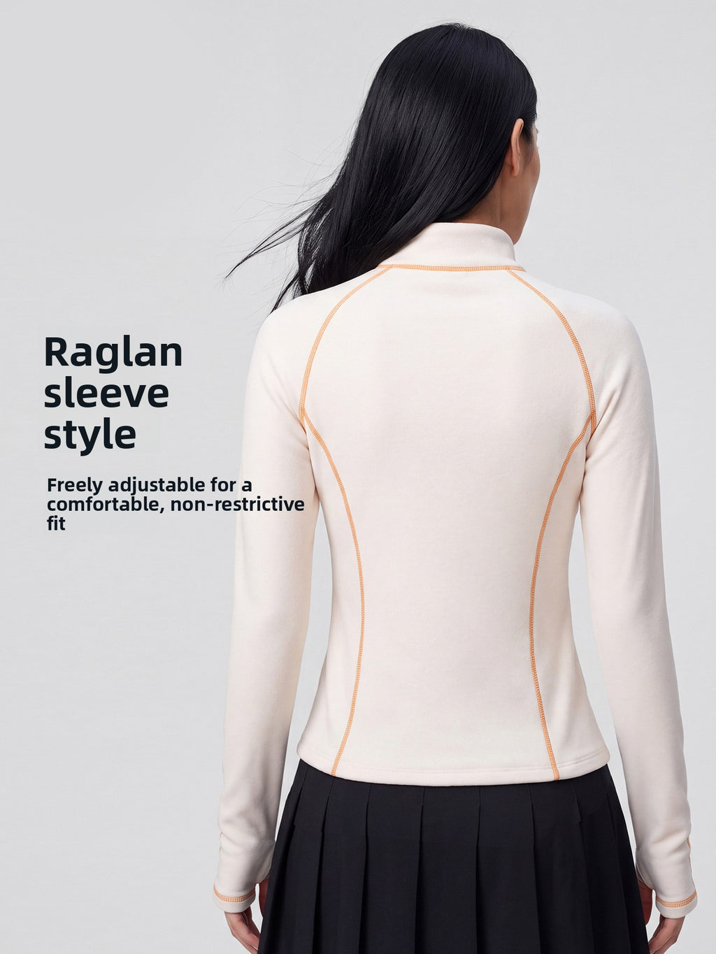 Women's Half-Zip Slim Fit Long Sleeve Yoga Top teemdrop