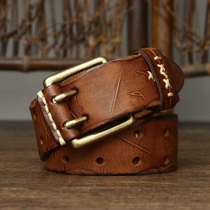 Double-prong buckle belt teemdrop