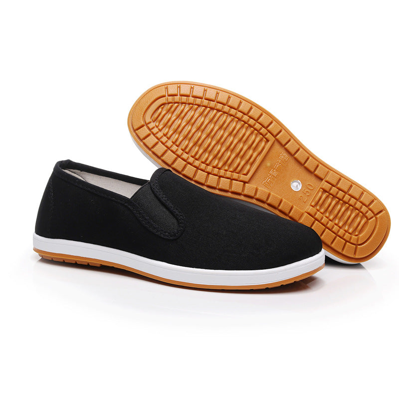 Men's Breathable Waterproof Slip-on Canvas Shoes Casual Flat Loafers