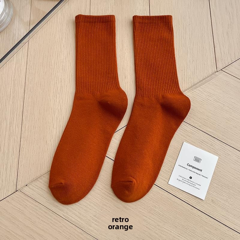 Unisex Combed Cotton Mid-Calf Socks teemdrop