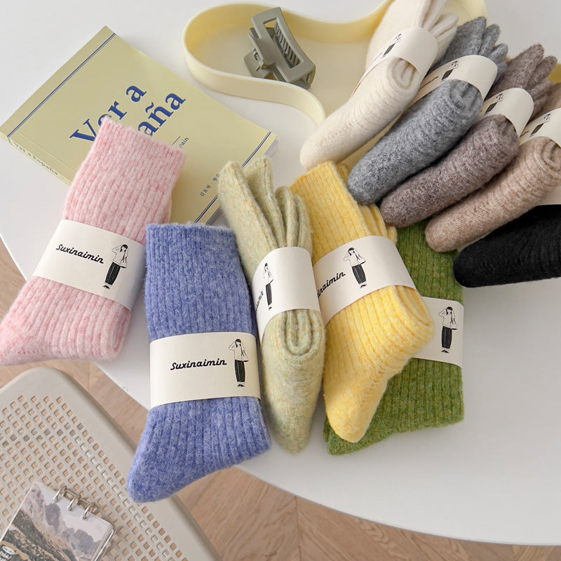 Vintage Wool Blend Mid Tube Socks