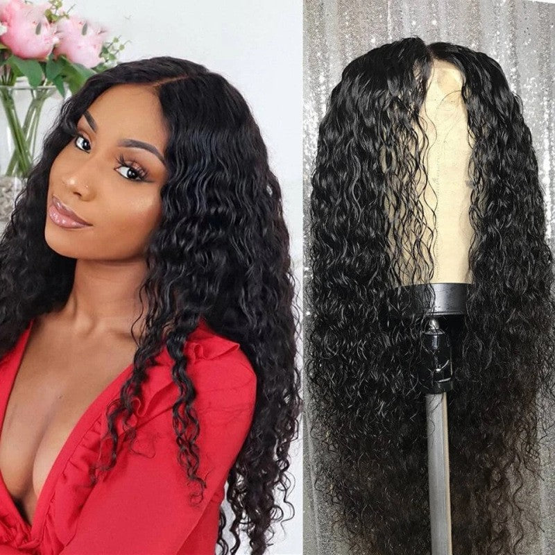 Heat Resistant Synthetic Fiber Long Curly Full Wig With Natural Look teemdrop