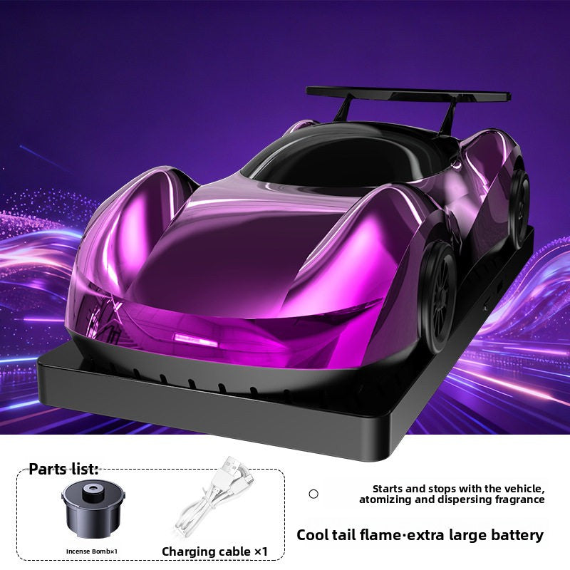 Smart Spray Car Air Freshener Sports Car Design Rechargeable Aromatherapy Diffuser with Multiple Scents