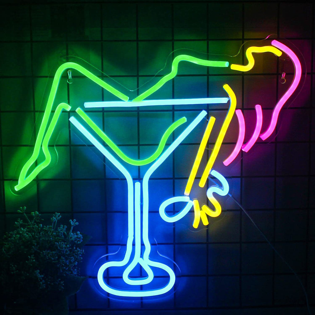Neon light wall decoration teemdrop