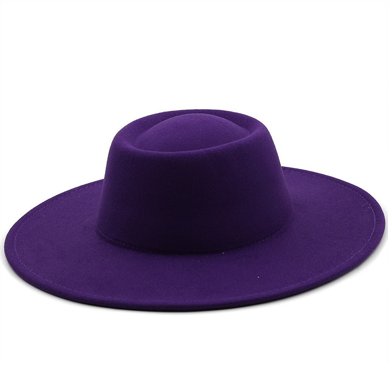 Unisex Wide Brim Woolen Hat teemdrop