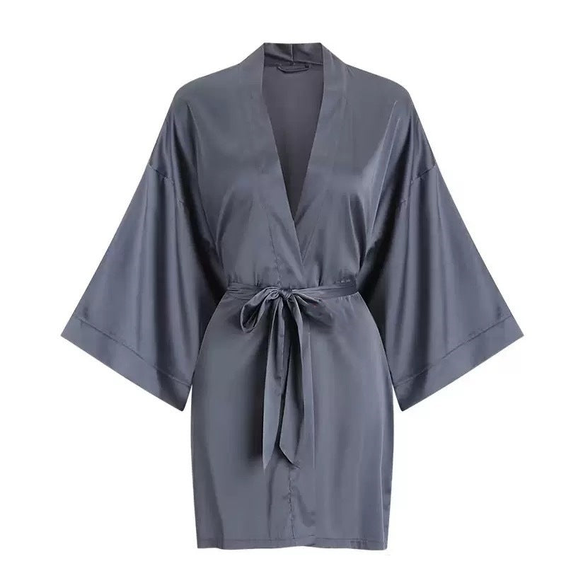 Women's Ice Silk Satin Slit Cami Nightgown Sleeveless Loungewear teemdrop