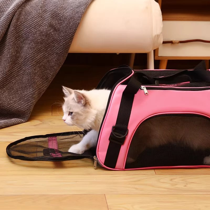 Foldable Breathable Oxford Pet Carrier Bag teemdrop