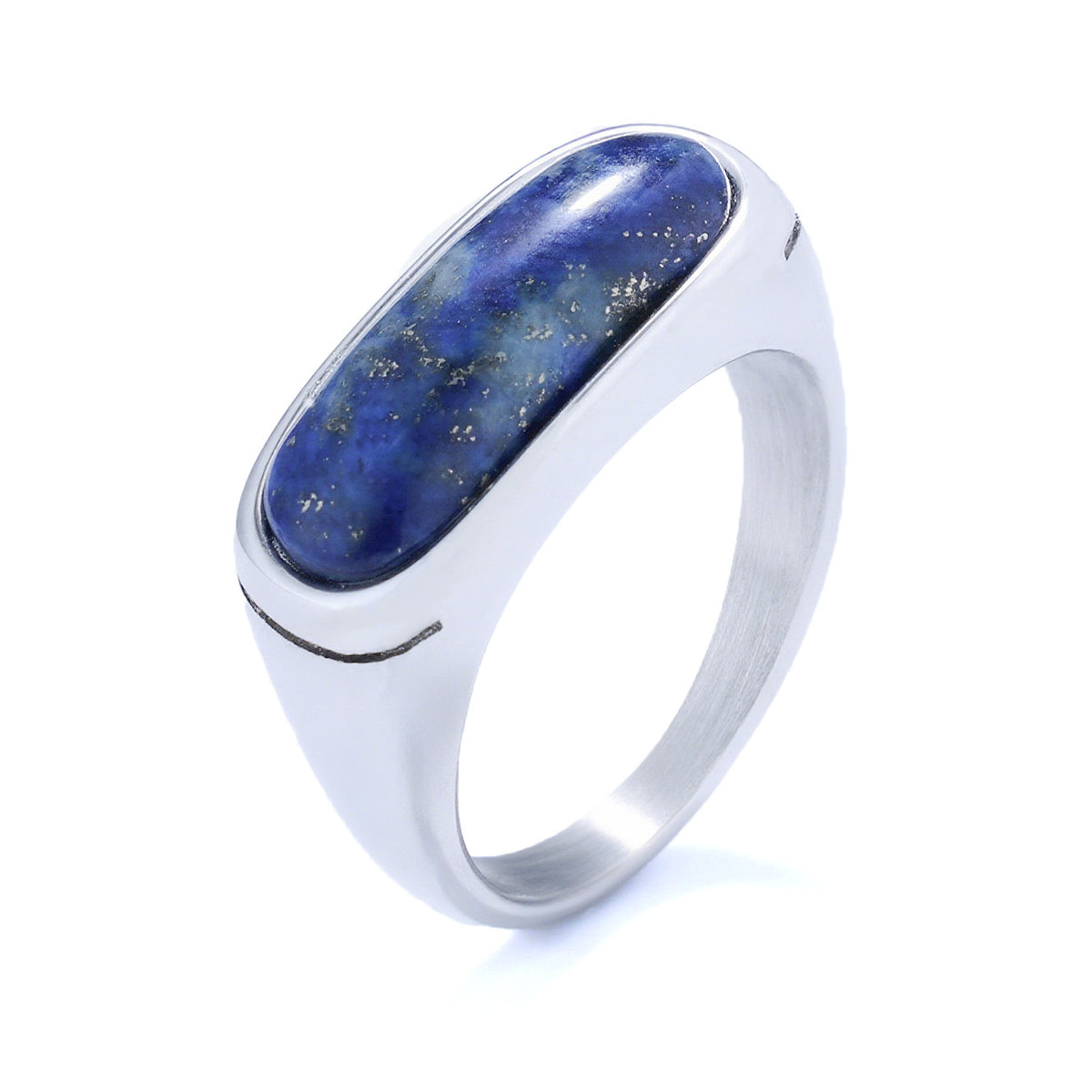 Personalized Natural Stone Engraved Vintage Ring