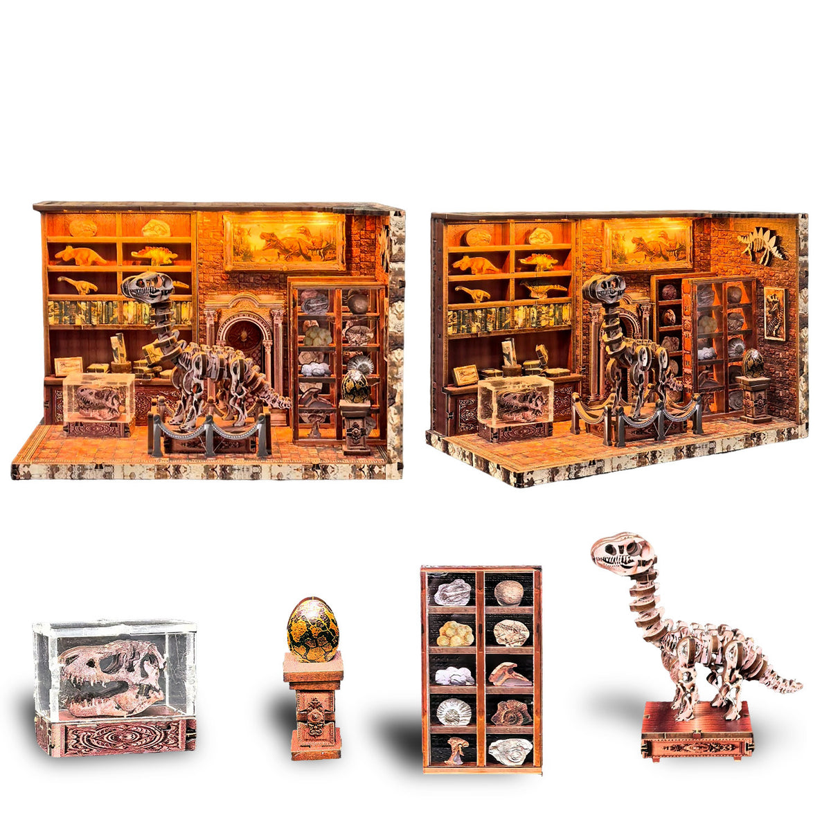 DIY Wooden Miniature House 3D Puzzle Model Building Kit with LED Light teemdrop