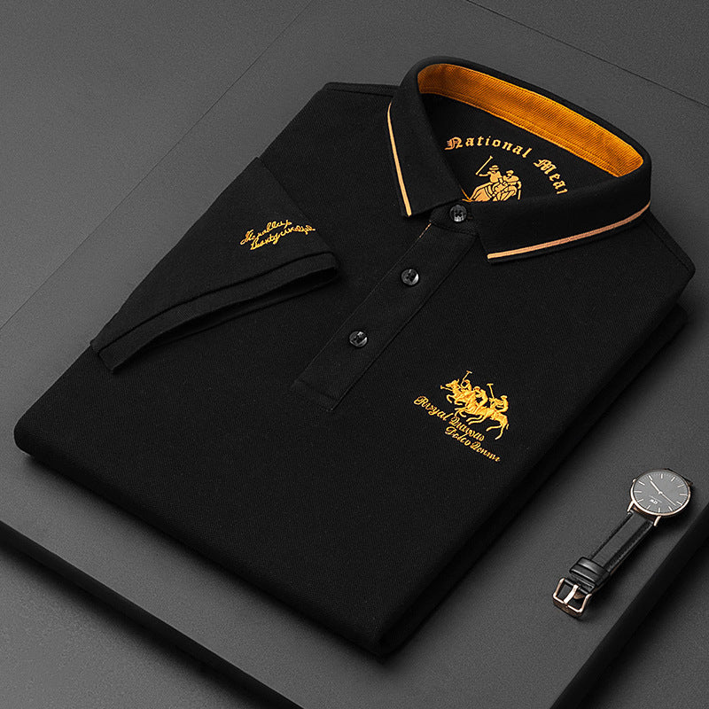 Men's Short Sleeve Embroidered Polo Shirt