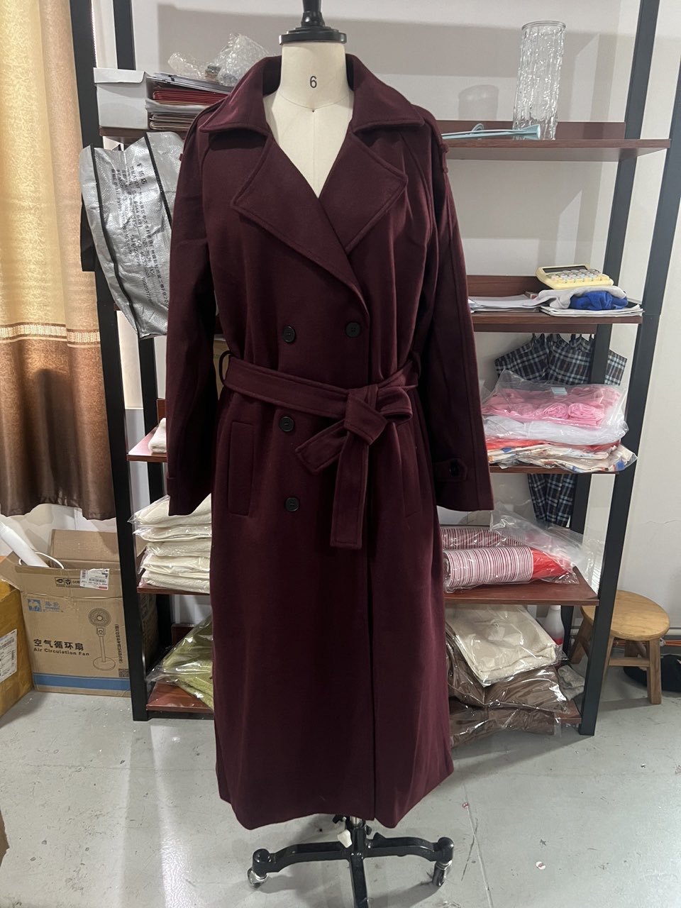 Double-Breasted Wool Coat