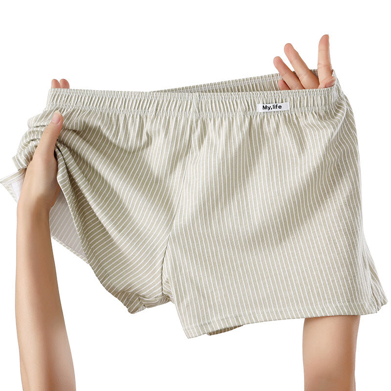 Men 100% Cotton Breathable Antibacterial Boxer Shorts teemdrop