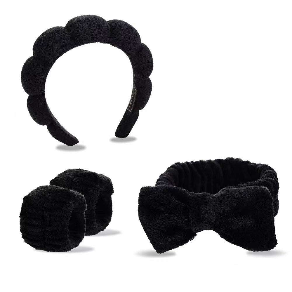 Lady's velvet sponge hairband teemdrop