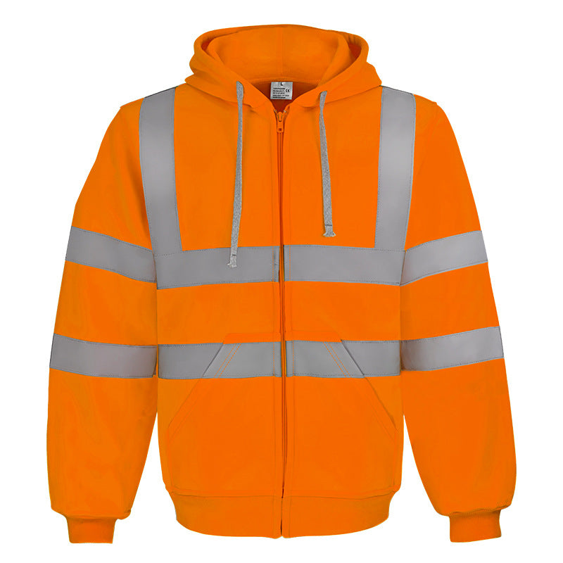 Reflective Hooded Fleece Sweatshirt