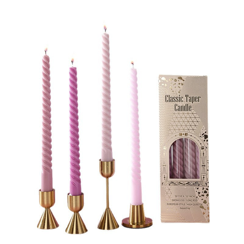 Vintage spiral long rod candle teemdrop