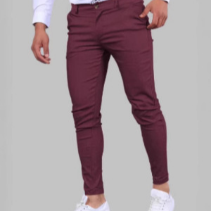 Men's Solid-Color Dress Pants, Business-Casual Trousers, Slim-Fit Formal Pants teemdrop