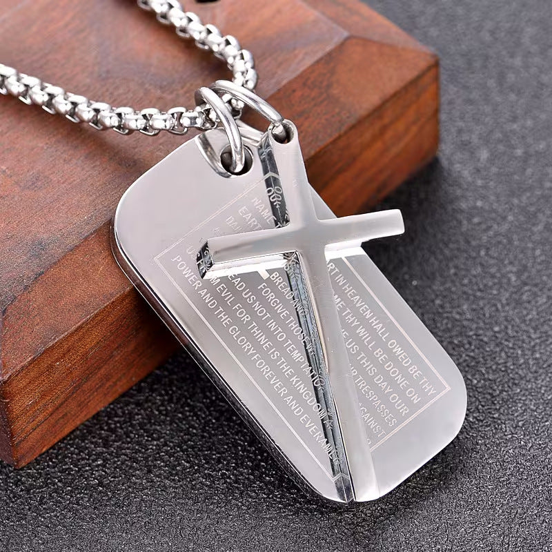 Men's Stainless Steel Pendant Necklace teemdrop