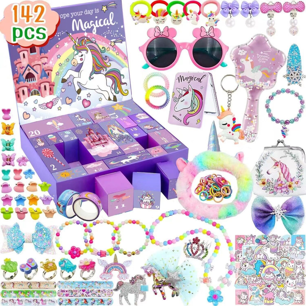 Unicorn blind box, pop-up toy, girl figurine pendant hair clip teemdrop