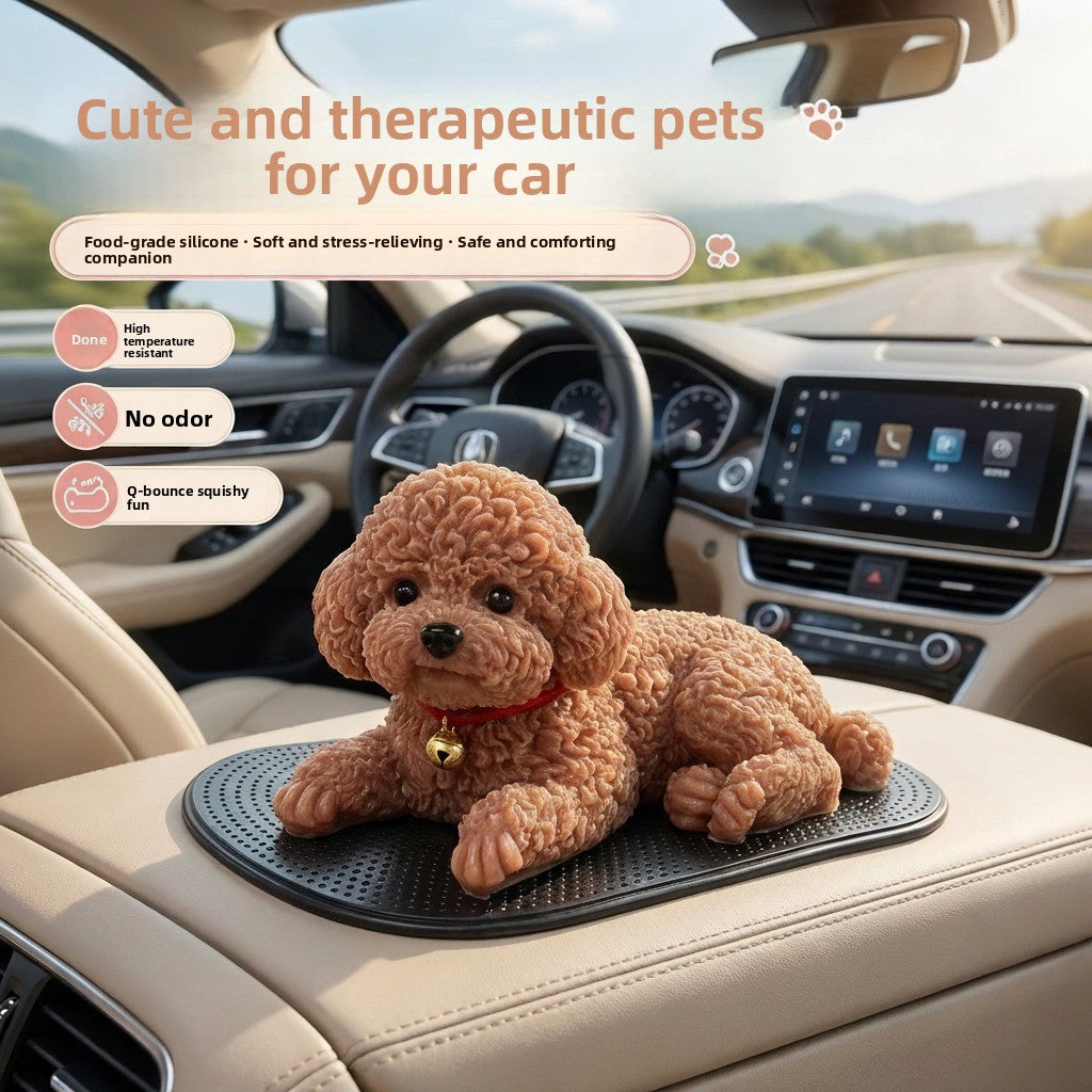 Cartoon Teddy Bear Silicone Anti-Slip Dashboard Ornament teemdrop