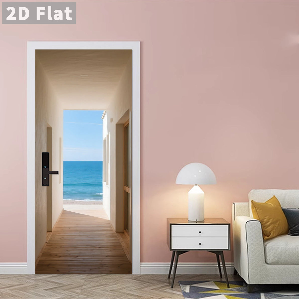 Creative Wooden Door Refurbished Door Stickers Wall Stickers teemdrop