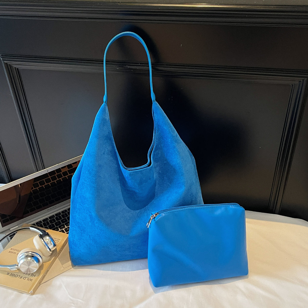 Retro Frosted Solid Color Large-Capacity Single Shoulder Bag
