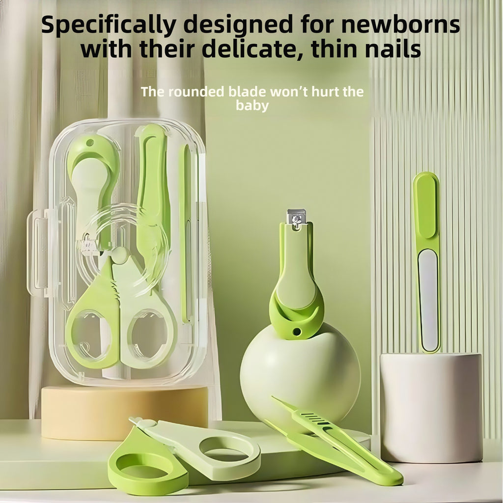 4-Piece Baby Nail Care Safety Grooming Kit Anti-Pinch Clipper Set teemdrop