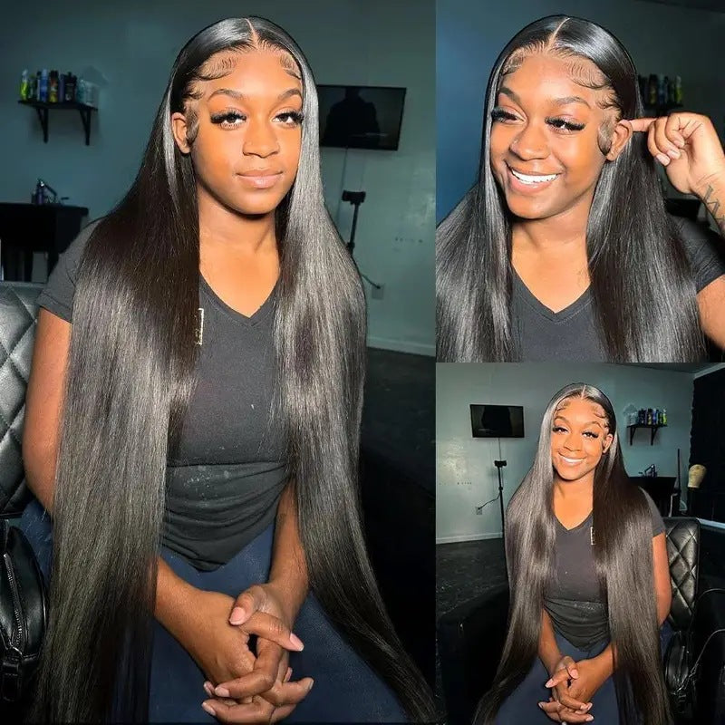 Middle Parted Long Straight Lace Front Wig teemdrop