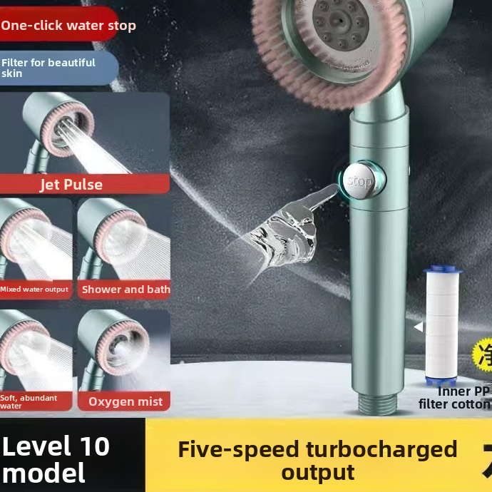 Filtered Pressurized Handheld Showerhead