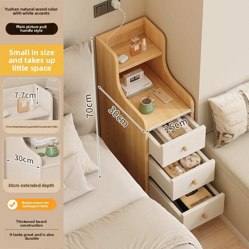Ultra Narrow Bedside Cabinet Organizer teemdrop