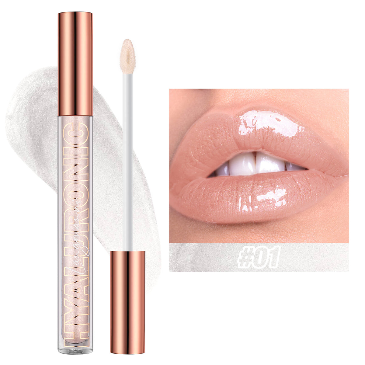 Hyaluronic Acid Glitter Lip Gloss Set teemdrop