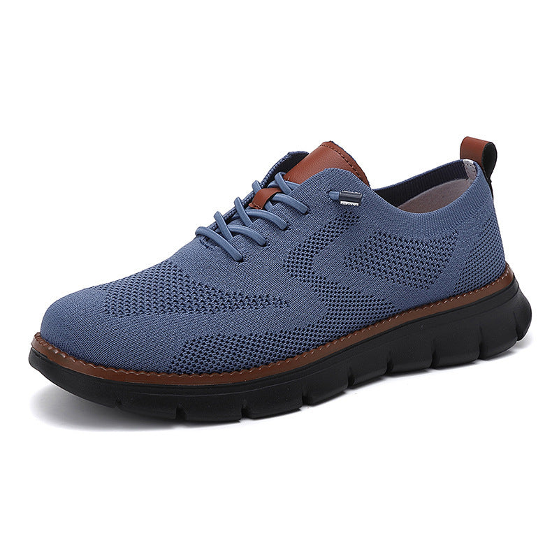 Fashionable lightweight running shoes with laces, casual sports men's shoes teemdrop
