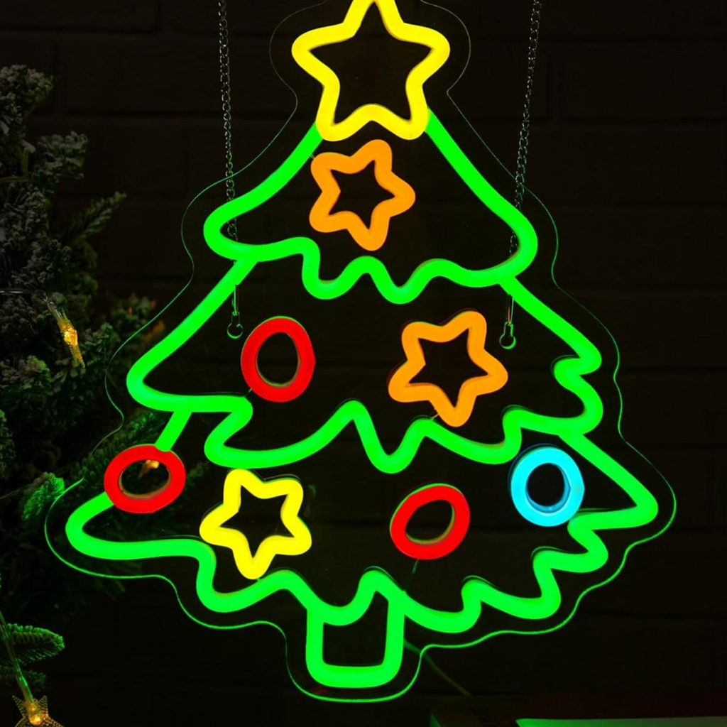 Dimmable LED Neon Light for Christmas Party Wall Decor USB Powered teemdrop