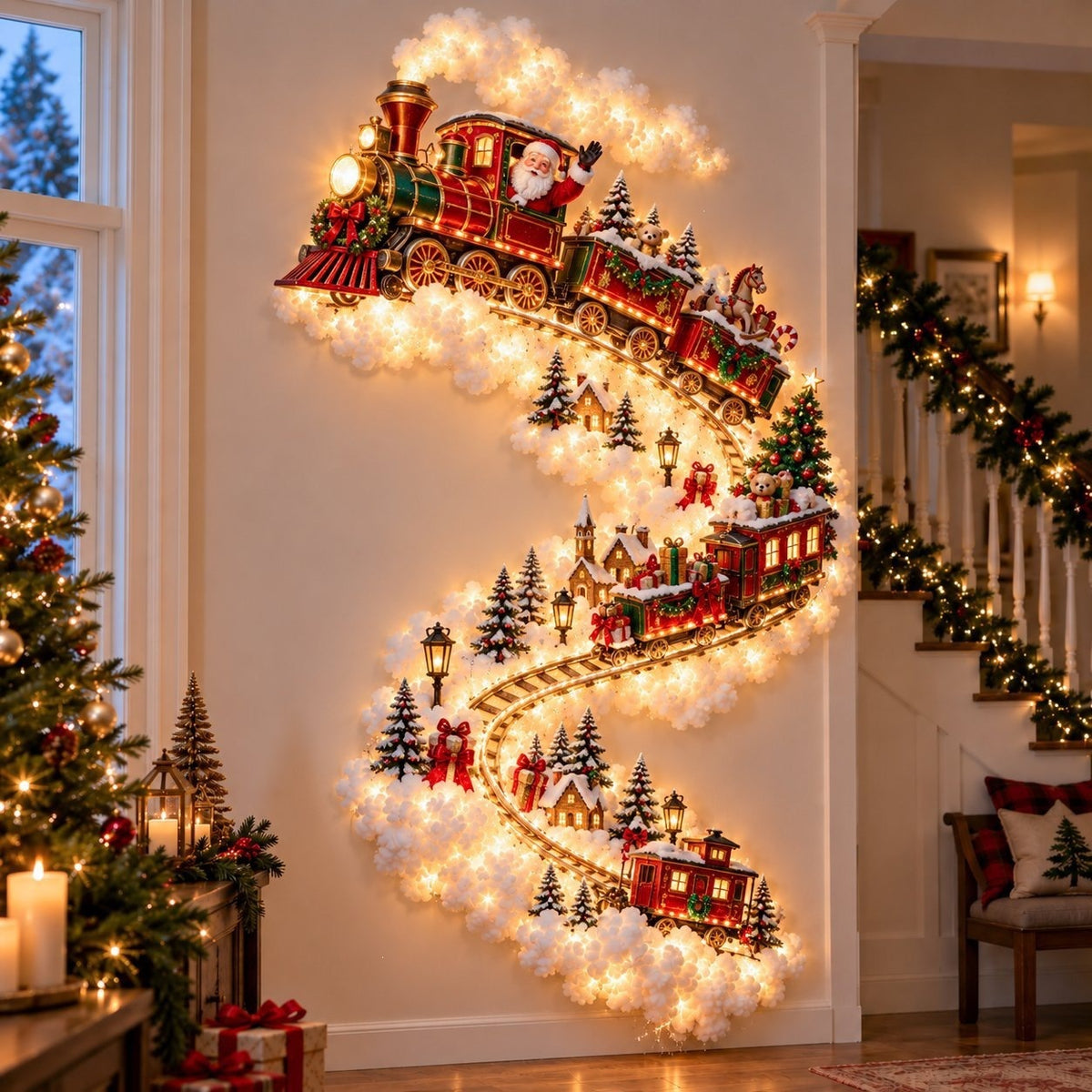 DIY Christmas Magic Trail LED Wall Light