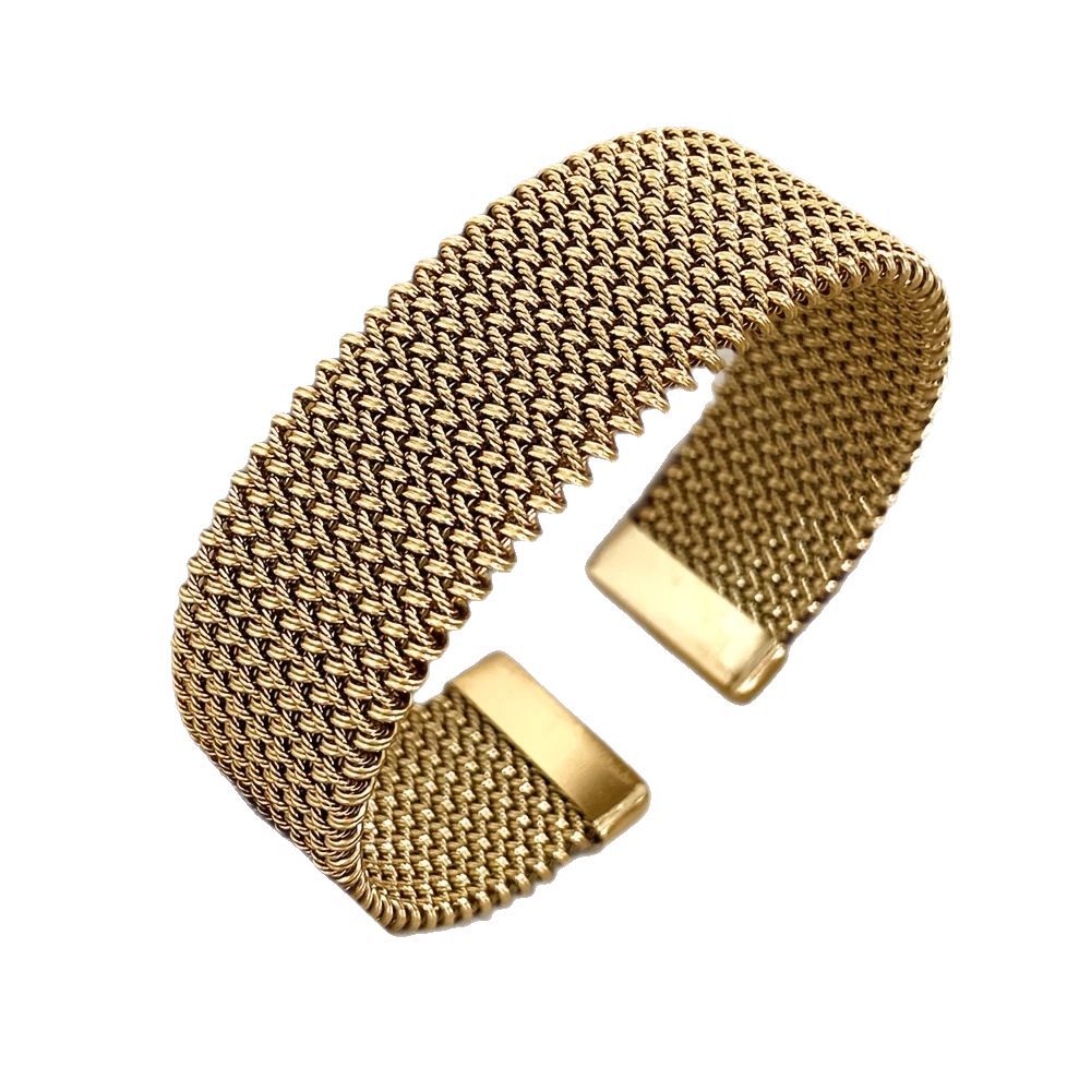 Embossed titanium steel bracelet