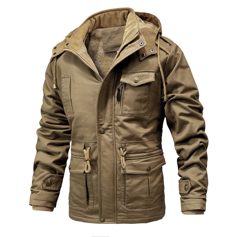Mens Washed Cotton Velvet Coat