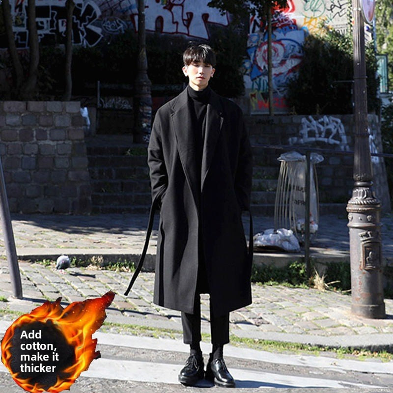 Men's Thickened Stand Collar Overcoat