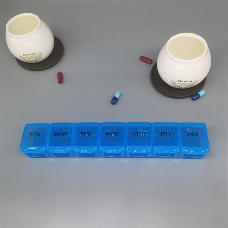 Weekly Pill Organizer with 7 Compartments