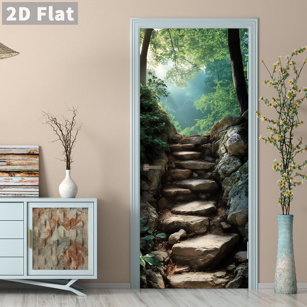 Creative Wooden Door Refurbished Door Stickers Wall Stickers teemdrop